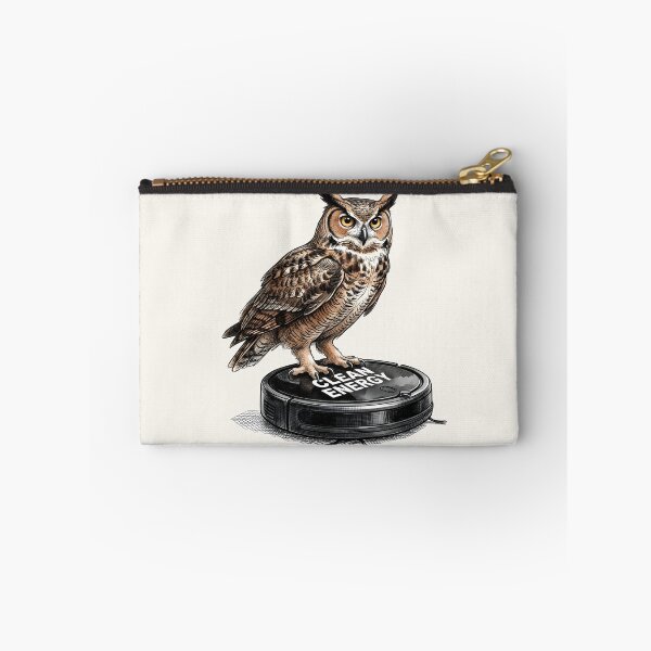 Item preview, Clean Energy - Funny Owl on Robot Vacuum Cleaner Art designed and sold by SoulPT.