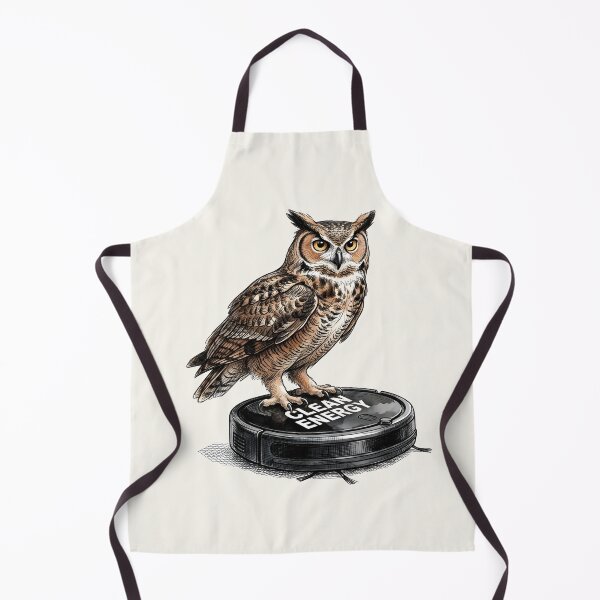 Item preview, Clean Energy - Funny Owl on Robot Vacuum Cleaner Art designed and sold by SoulPT.