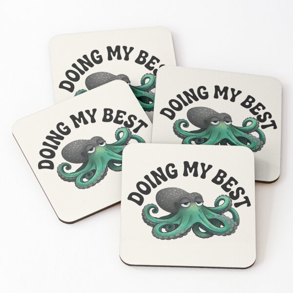 Item preview, Doing My Best Octopus Funny Sea Creature Design  Lazy Ocean Humor T‑Shirt & Sticker designed and sold by ZyxDes.