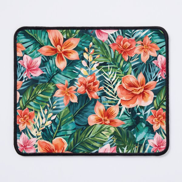 Item preview, Colorful Tropical Flowers Watercolor pattern designed and sold by Zazizu.