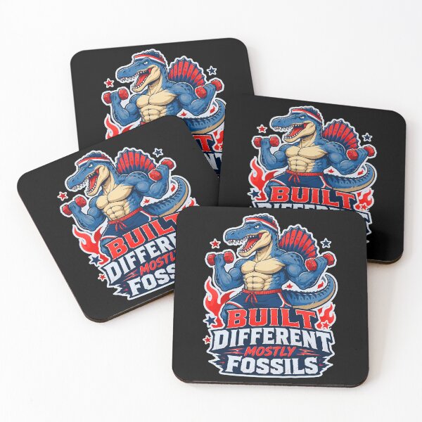 Item preview, Built Different Mostly Fossils Funny Spinosaurus Gym Design designed and sold by Tong4130.