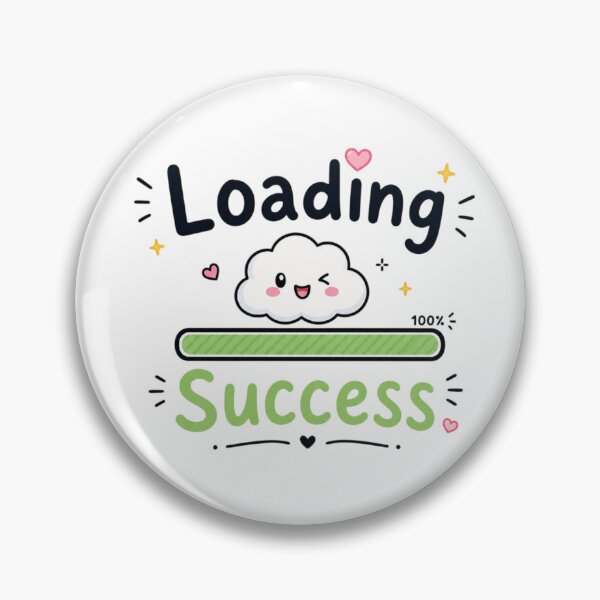 Item preview, Loading Success Cute Motivation Progress Bar Kawaii Design | Positive Mindset Graphic designed and sold by Sanika arts .