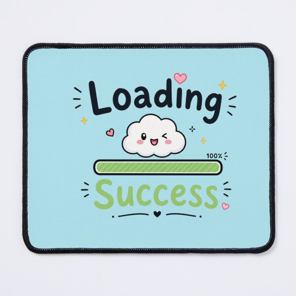 Item preview, Loading Success Cute Motivation Progress Bar Kawaii Design | Positive Mindset Graphic designed and sold by Sanika arts .