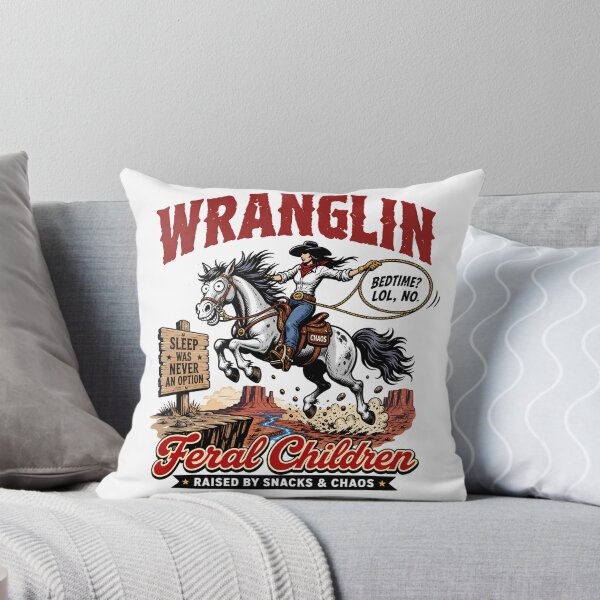 Item preview, Funny Western Mom, Wranglin' Feral Children designed and sold by madebymayberry.