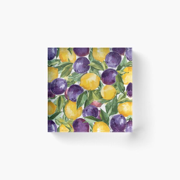 Item preview, Fruits pattern yellow and purple  designed and sold by Heaven1111.