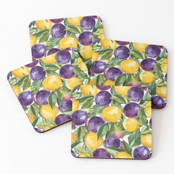 Item preview, Fruits pattern yellow and purple  designed and sold by Heaven1111.