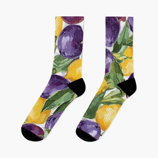 Item preview, Fruits pattern yellow and purple  designed and sold by Heaven1111.