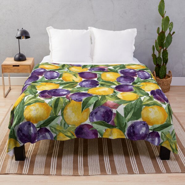 Item preview, Fruits pattern yellow and purple designed and sold by Heaven1111.