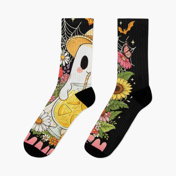 Item preview, Cute Summerween Ghost Drinking Pineapple Juice Floral Tropical Halloween Beach Vibes Art designed and sold by PhocoNibict.