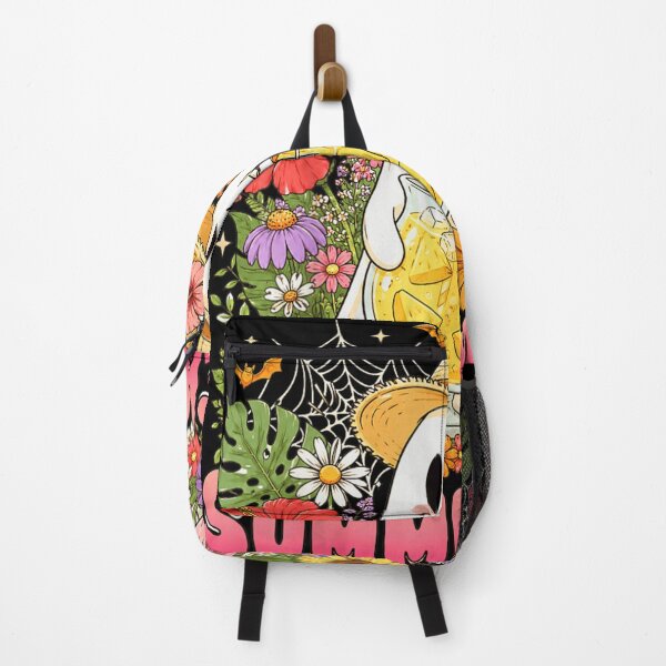 Item preview, Cute Summerween Ghost Drinking Pineapple Juice Floral Tropical Halloween Beach Vibes Art designed and sold by PhocoNibict.