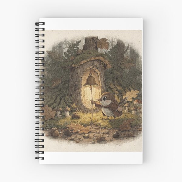 Item preview, Wren Folk Ringing the Acorn-Cap Church Bell Storybook Art designed and sold by PictorialWhimsy.