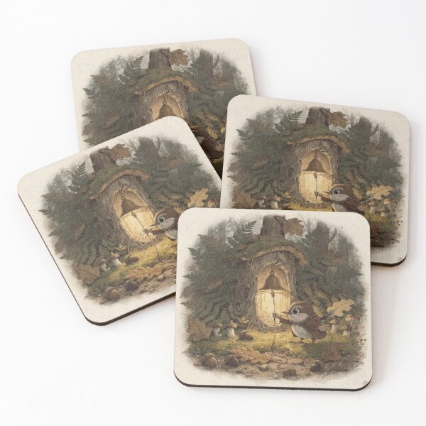 Item preview, Wren Folk Ringing the Acorn-Cap Church Bell Storybook Art designed and sold by PictorialWhimsy.