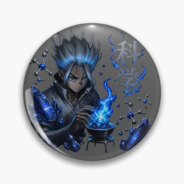 Item preview, Futuristic Scientist with Electric Blue Flame and Chemical Flasks designed and sold by RoyalEarthstore.