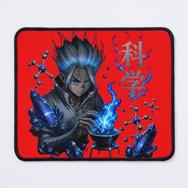 Item preview, Futuristic Scientist with Electric Blue Flame and Chemical Flasks designed and sold by RoyalEarthstore.