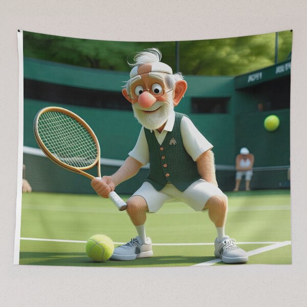 Item preview, Old Fart playing Tennis at Wimbledon designed and sold by Colin Bentham.