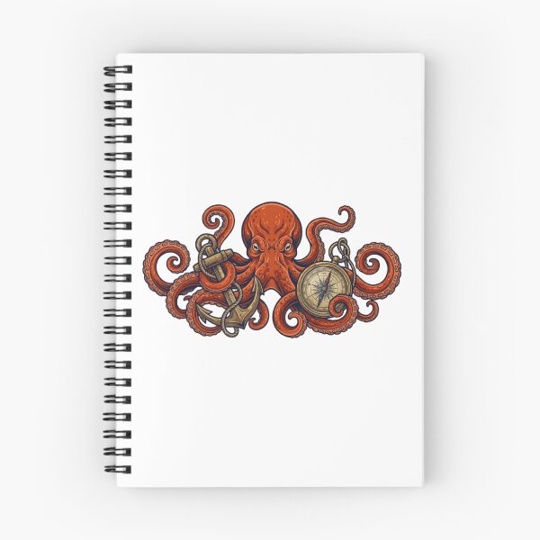 Item preview, Giant Octopus with Compass & Anchor | Nautical Ocean Vintage Vector T-Shirt Design designed and sold by Faisal  Shah.