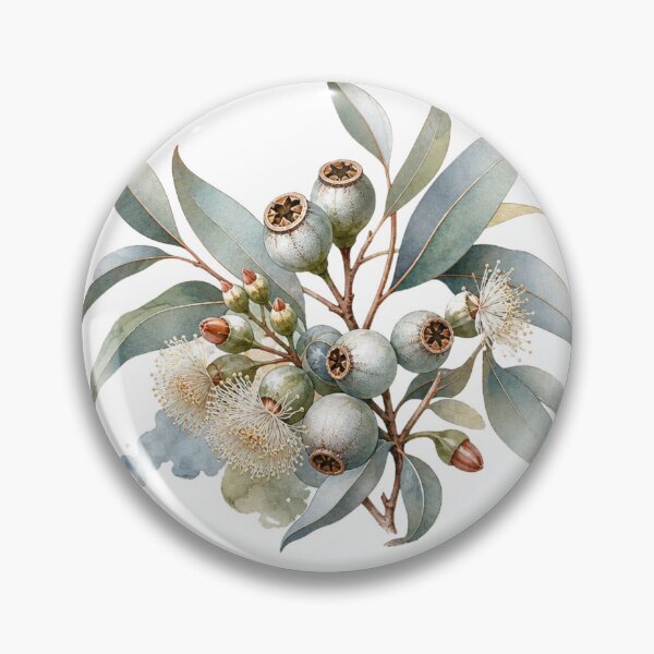 Item preview, Watercolour Dreaming - Eucalyptus Gumnut Native Australian  designed and sold by BotanicaBlossom.