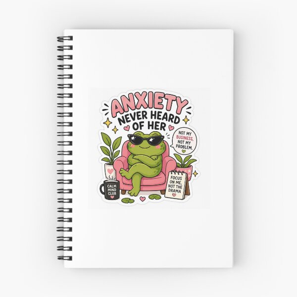Item preview, Anxiety? Never Heard Of Her Cute Frog  designed and sold by BrainBuckets.