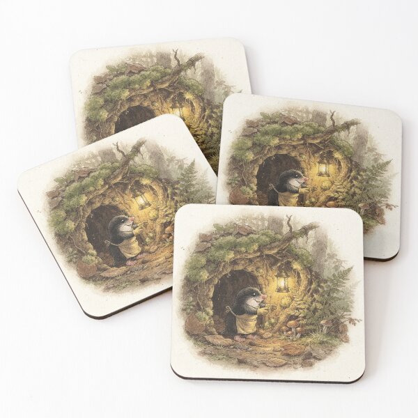 Item preview, Mole Folk Tunnelling a Snug New Doorway Storybook Art designed and sold by PictorialWhimsy.