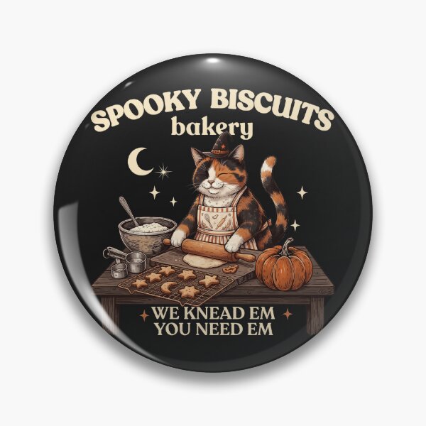 Item preview, Spooky Biscuits Bakery Funny Black Cat Halloween Pumpkin baking designed and sold by kotastiart.