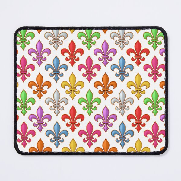 Item preview, Colorful 3d Fleur-de-lis Pattern Design - White  designed and sold by PatternTitan.