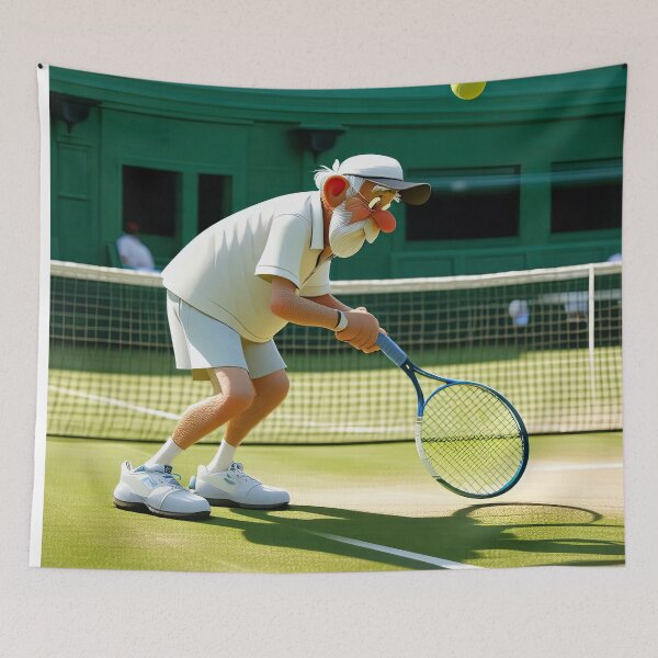 Item preview, Old Fart playing Tennis at Wimbledon designed and sold by Colin Bentham.
