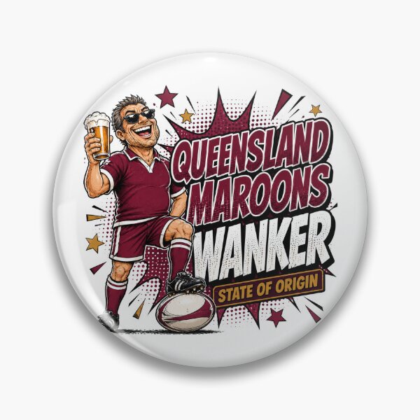 Item preview, Queensland Maroons Wanker State of Origin Rugby Fan Funny Supporter Design designed and sold by UrbanKangaroo.
