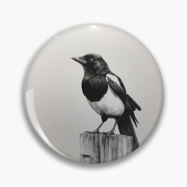 Item preview, A Magpie perched on an old fence, Birds in Motion designed and sold by CDC40.