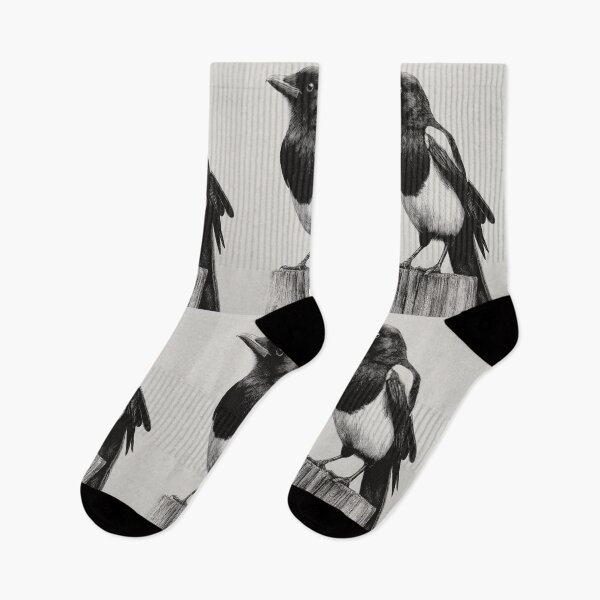 Item preview, A Magpie perched on an old fence, Birds in Motion designed and sold by CDC40.