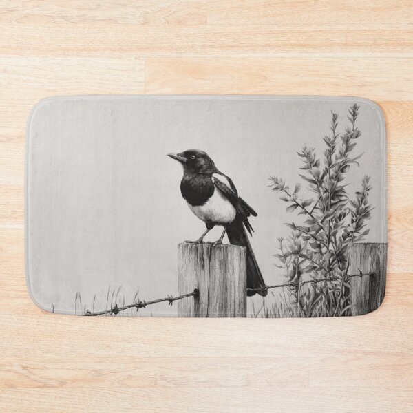 Item preview, A Magpie perched on an old fence, Birds in Motion designed and sold by CDC40.