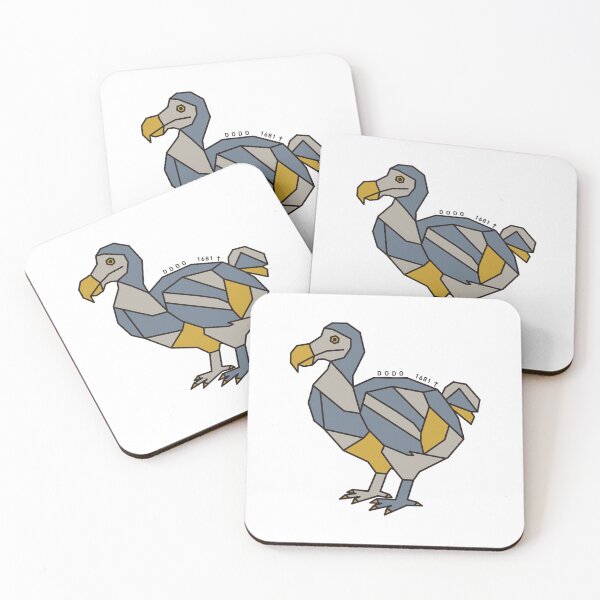 Item preview, Geometric Dodo Bird - Mustard & Grey Accent designed and sold by AnimalsKnowAll.
