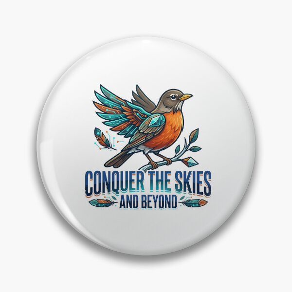Item preview, Cybernetic Robin Conquer The Skies Crest designed and sold by vividthreads99.
