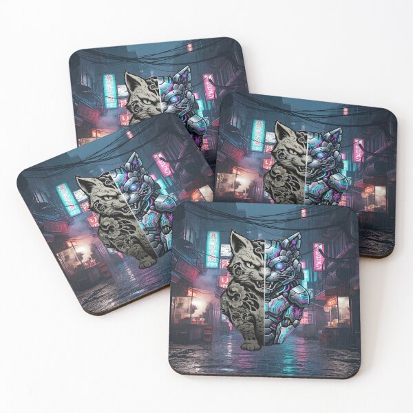 Item preview, Neon Paradox: Cyber-Wolf in Neo Tokyo Alley designed and sold by Neo Tokio.