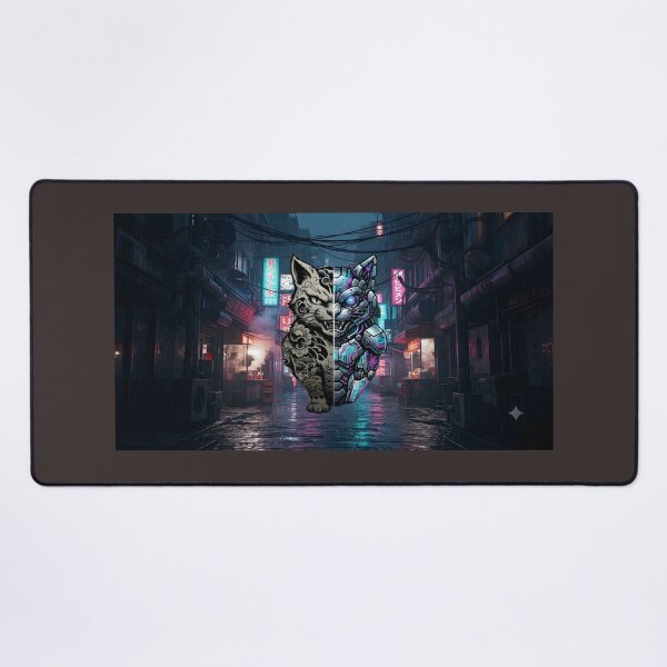 Item preview, Neon Paradox: Cyber-Wolf in Neo Tokyo Alley designed and sold by Neo Tokio.