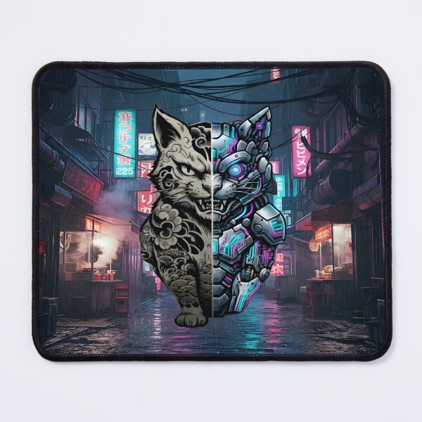 Item preview, Neon Paradox: Cyber-Wolf in Neo Tokyo Alley designed and sold by Neo Tokio.