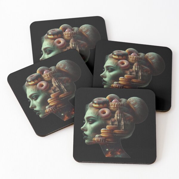 Item preview, Surreal Gothic Budapest Parliament with Donuts Art designed and sold by LujziWorld.