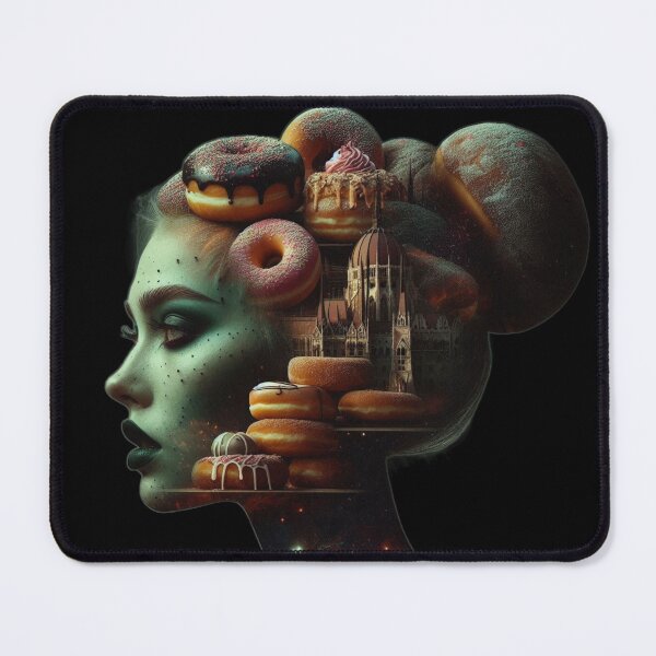 Item preview, Surreal Gothic Budapest Parliament with Donuts Art designed and sold by LujziWorld.