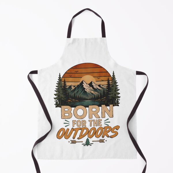 Item preview, Born For The Outdoors Vintage Mountain Camping Nature Design designed and sold by PT PROJECT.