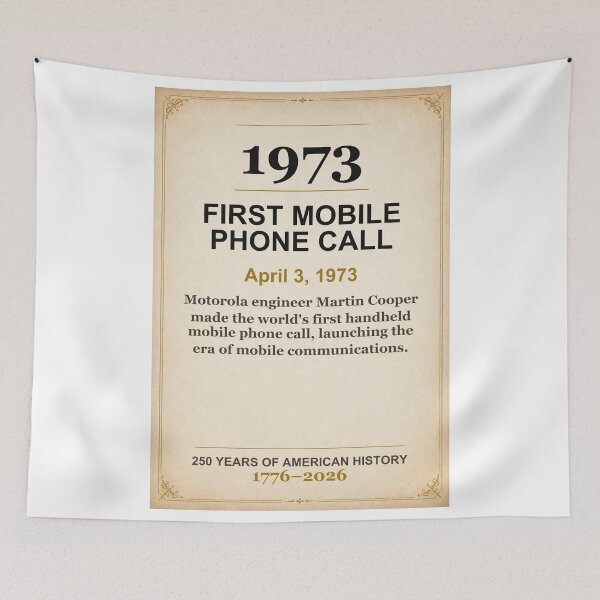 Item preview, America 250 | First mobile Phone Call | 1973 designed and sold by ariksworld.