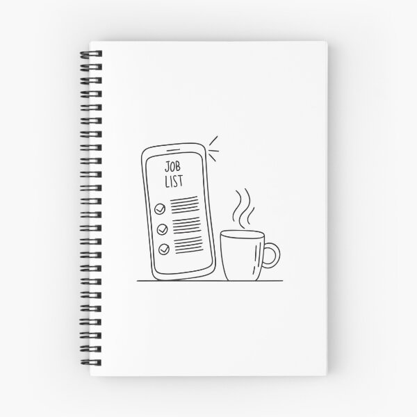 Item preview, A mobile showing job ads sitting beside a coffee mug designed and sold by rasagamastore.
