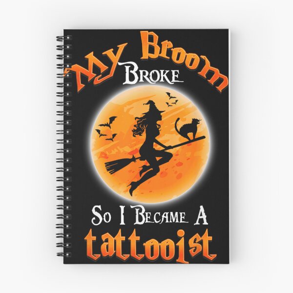 Item preview, My Broom Broke So I Became A Tattooist Witch Cat Silhouette designed and sold by PhocoNibict.