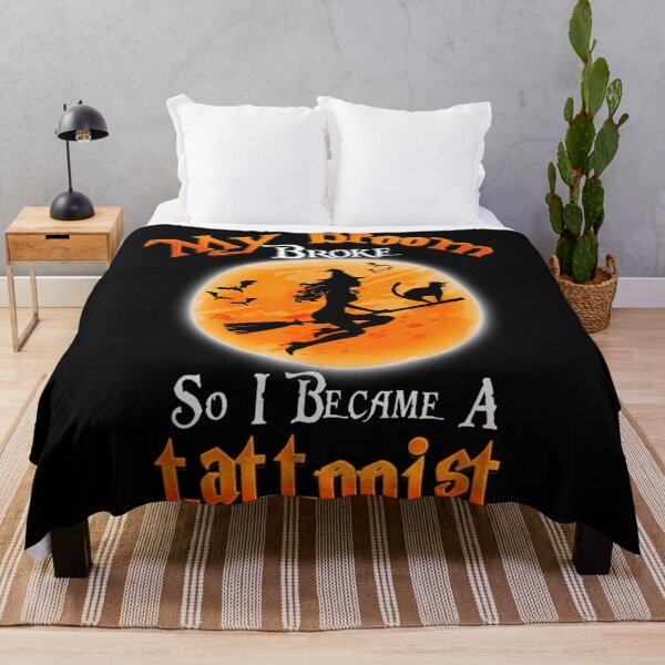 Item preview, My Broom Broke So I Became A Tattooist Witch Cat Silhouette designed and sold by PhocoNibict.