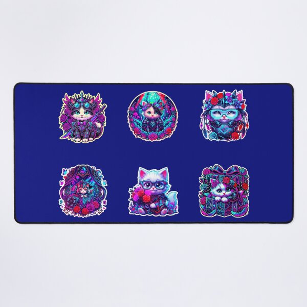 Item preview, Cute Cat Stickers Pack – Kawaii Kitten Set for Laptop, Phone & School Supplies designed and sold by Cyber-ART-Studio.