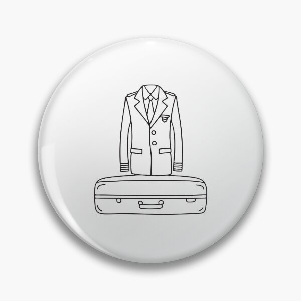 Item preview, A pilot uniform neatly laid across a suitcase designed and sold by rasagamastore.