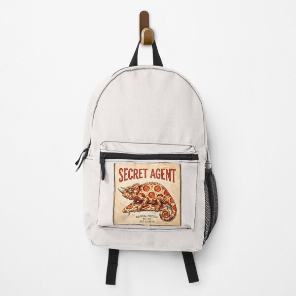 Item preview, Secret Agent - Funny Pizza Chameleon Watercolor Art designed and sold by SoulPT.