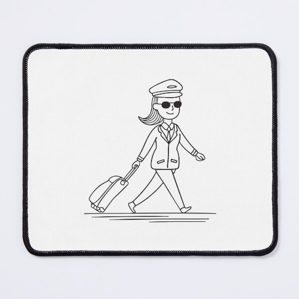 Item preview, A pilot in sunglasses pulling a suitcase while walking designed and sold by rasagamastore.