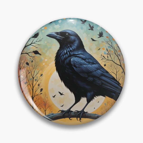 Item preview, Crow and Trinket Art Print designed and sold by PiNoPress.