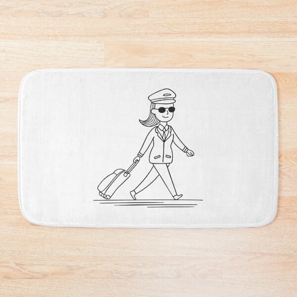 Item preview, A pilot in sunglasses pulling a suitcase while walking designed and sold by rasagamastore.