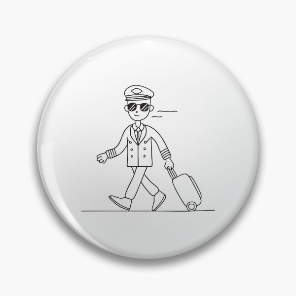 Item preview, A walking pilot with luggage and sunglasses on designed and sold by rasagamastore.