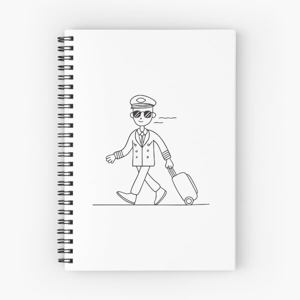 Item preview, A walking pilot with luggage and sunglasses on designed and sold by rasagamastore.